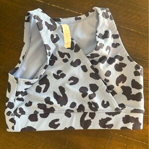 Zella Blue and Black Patterned Sports bra and pants